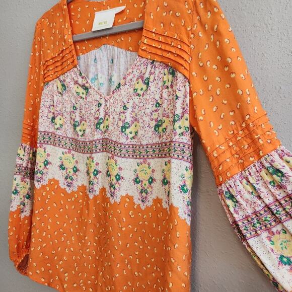 Maeve by Anthropologie‎ Ceresco Peasant Long Sleeve Top Size XS - Picture 9 of 13